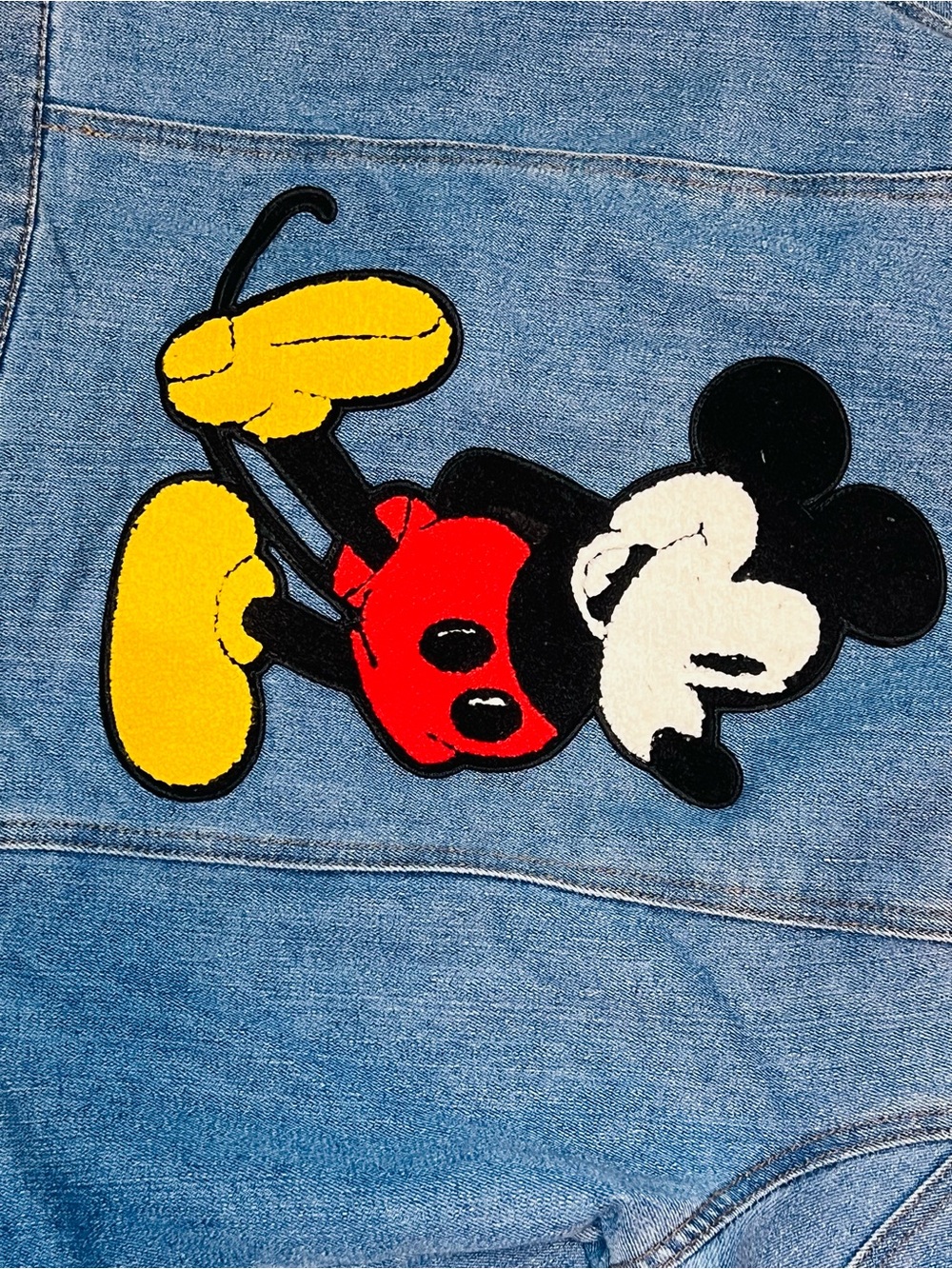 Disney Blue Denim Jacket with Mickey Mouse Patch - Picture 5 of 16